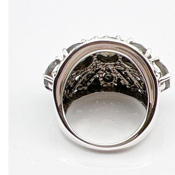 🌟NICKY BUTLER 925 Sterling Silver Labradorite Caviar Bead Dome Ring Size 6 NEW - Picture 6 of 12